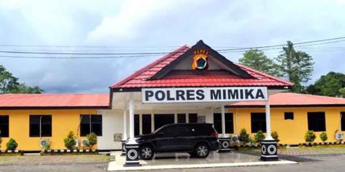 Kantor Polres Mimika di Jalan Agimuga Mile 32. Foto: Humas Polres Mimika